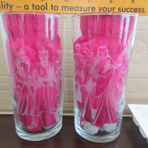 Star Wars Episode 1 Phantom Menace Pepsi Premiums 16 oz. set of 2 glasses - Picture 4 of 12